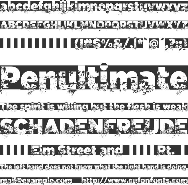 C.A. Garrutas font preview