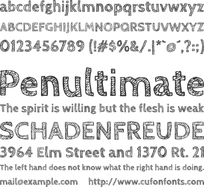 CabinSketch font preview