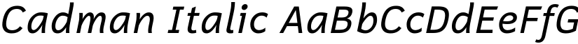 Cadman Italic font