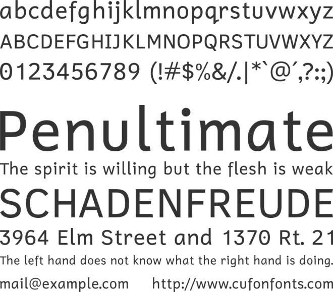 Cadman font preview