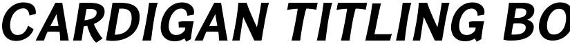 Cardigan Titling Bold Italic font