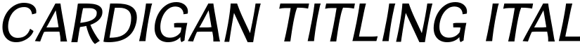 Cardigan Titling Italic font