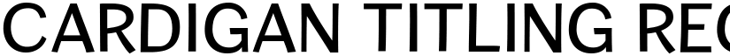 Cardigan Titling Regular font