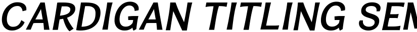 Cardigan Titling SemiBold Italic font
