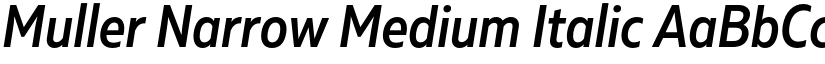 Muller Narrow Medium Italic font