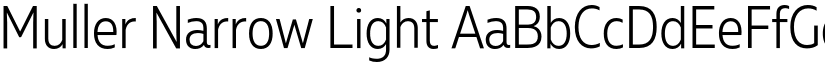 Muller Narrow Light font