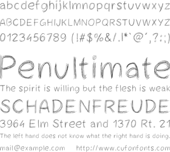Cheveuxdange font preview