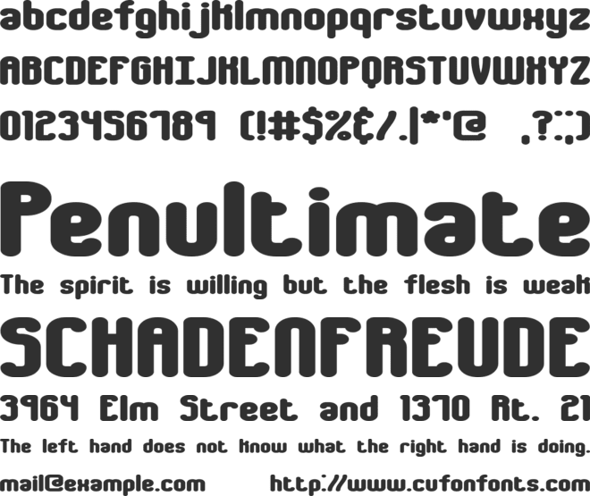 Chumbly BRK font preview