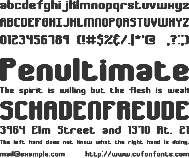 Chumbly BRK font preview