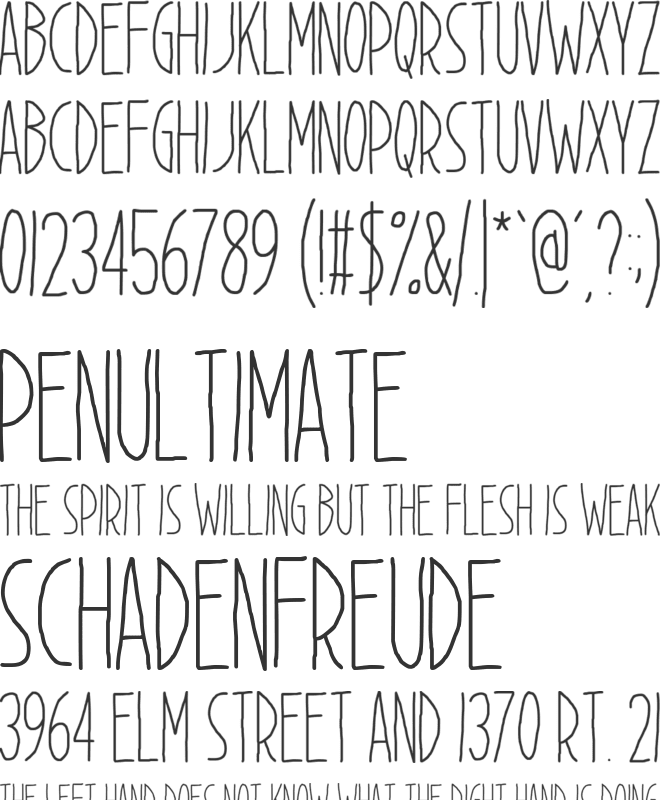 Cisgender font preview