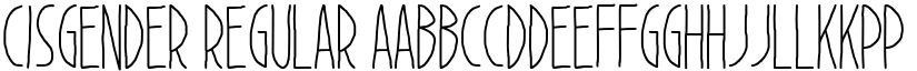Cisgender Regular font