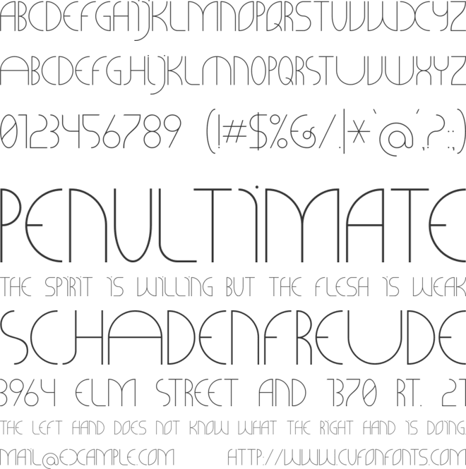 CLiCHE 21 font preview