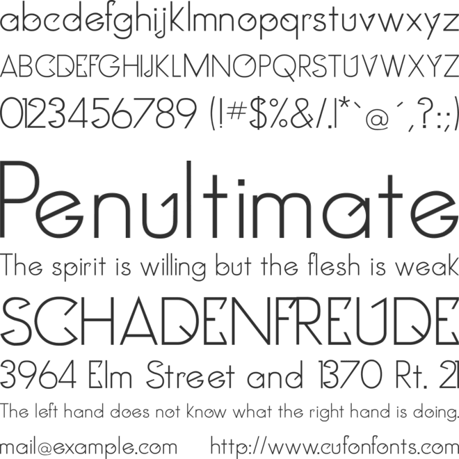 Clocker font preview
