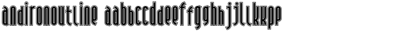 AndironOutline font