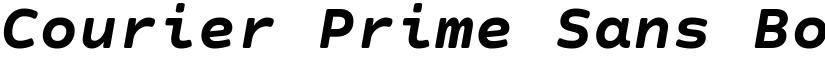Courier Prime Sans Bold Italic font