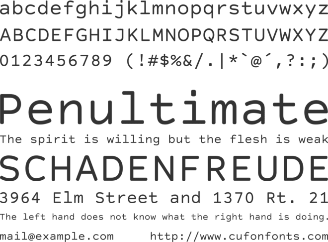 Courier Prime Sans font preview