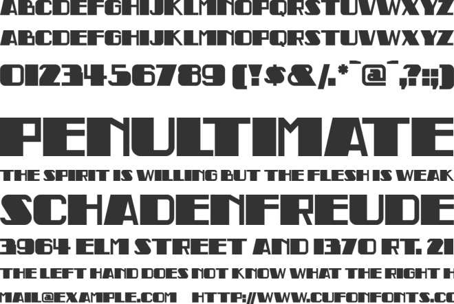 Indochine NF font preview