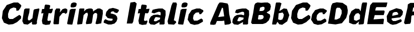 Cutrims Italic font