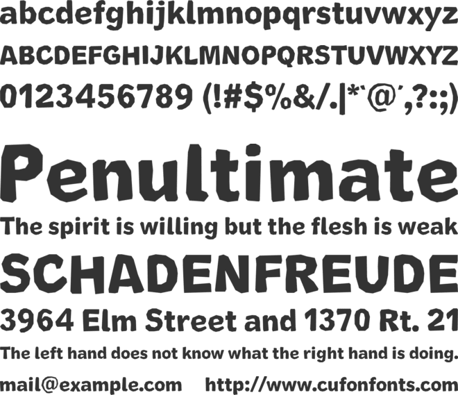 Cutrims font preview