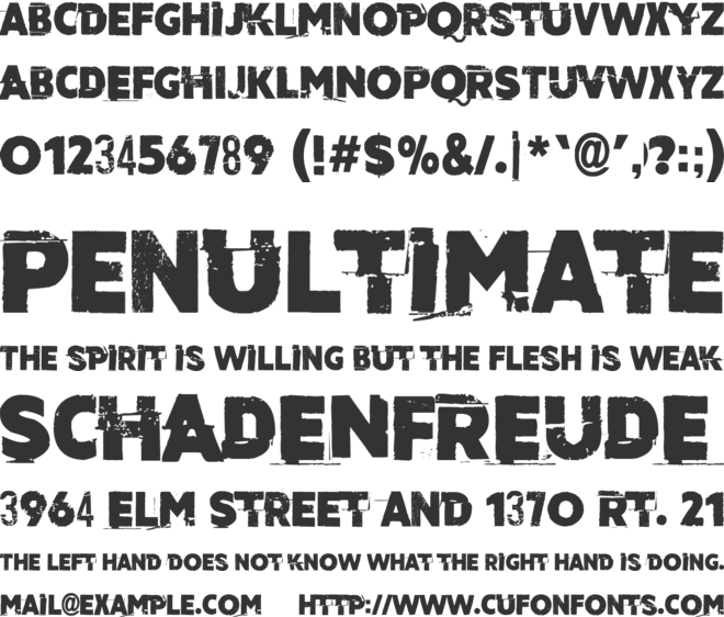 Cut the crap font preview