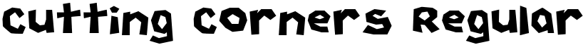 Cutting Corners Regular font