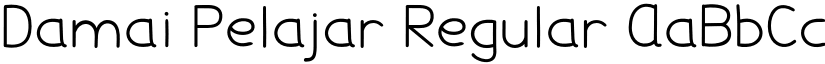 Damai Pelajar Regular font