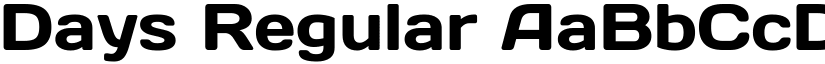 Days Regular font