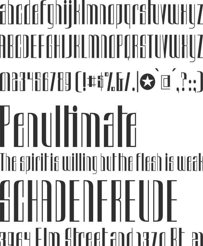 Urkelian font preview