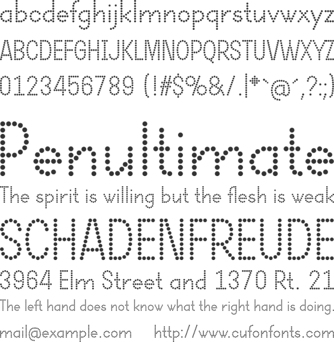 DOTCIRFUL font preview