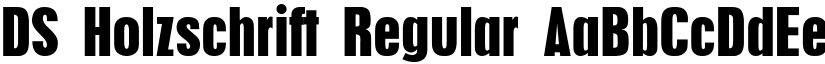 DS Holzschrift Regular font
