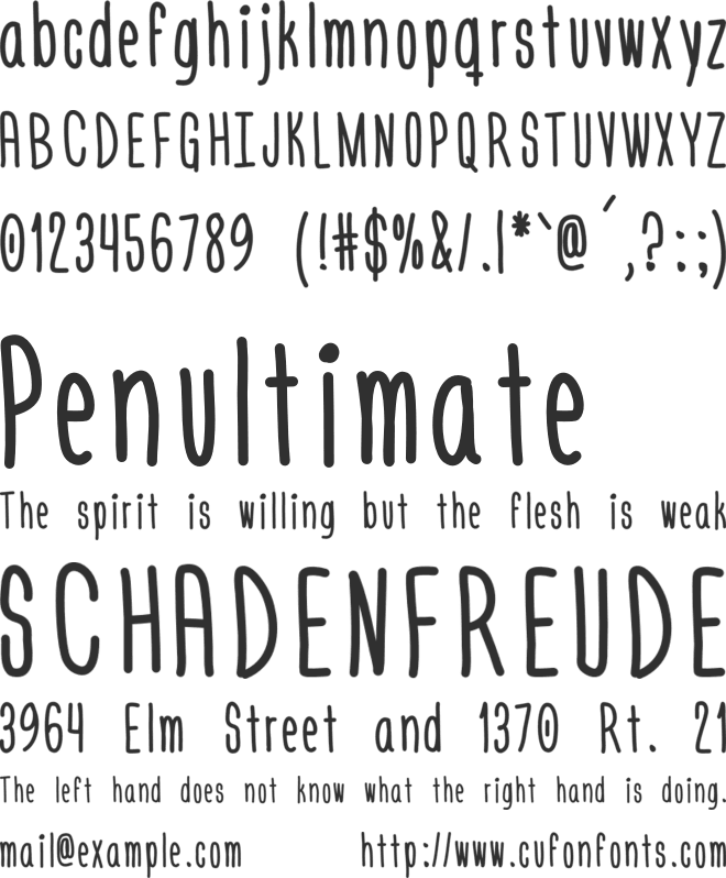 Engine font preview