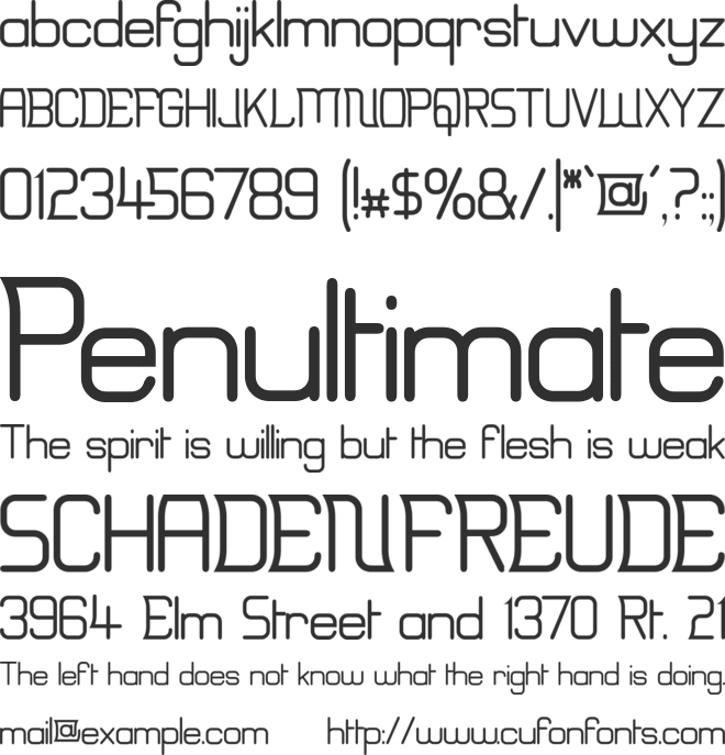 Erinal font preview