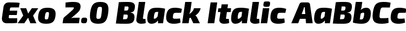 Exo 2.0 Black Italic font