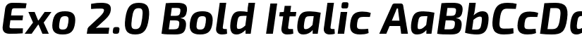 Exo 2.0 Bold Italic font