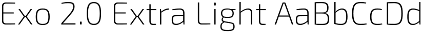 Exo 2.0 Extra Light font