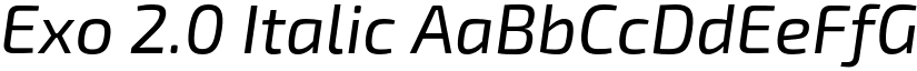 Exo 2.0 Italic font