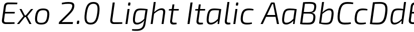 Exo 2.0 Light Italic font