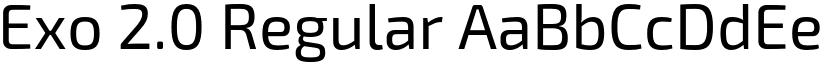 Exo 2.0 Regular font