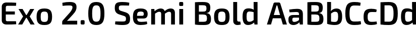 Exo 2.0 Semi Bold font