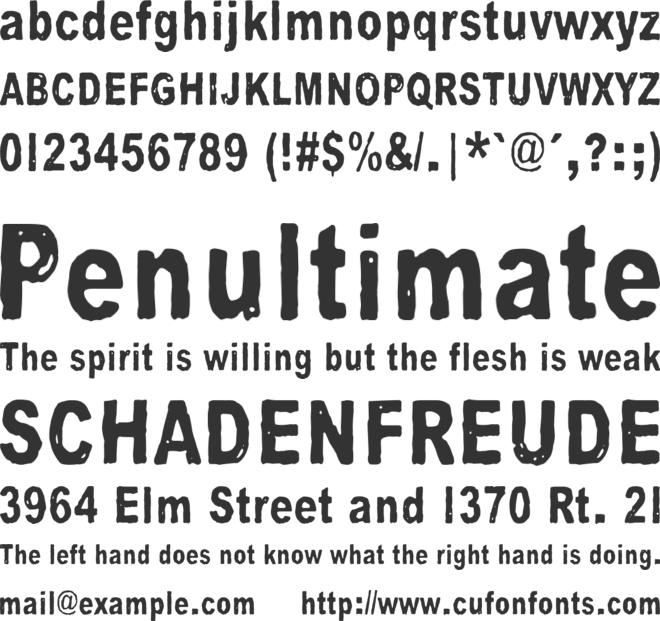 Feelings On / Off font preview