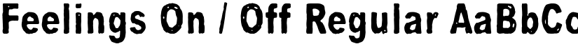Feelings On / Off Regular font