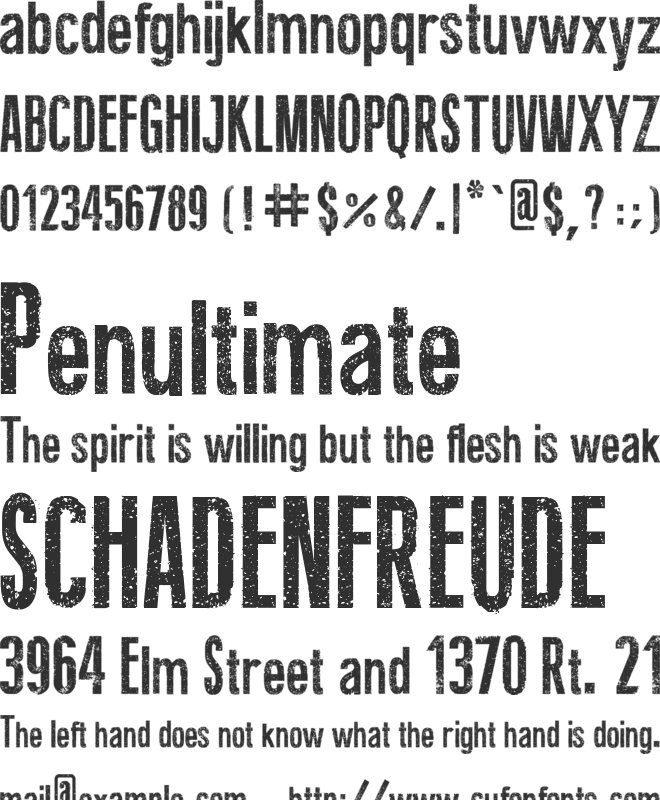 Fine Eroded font preview