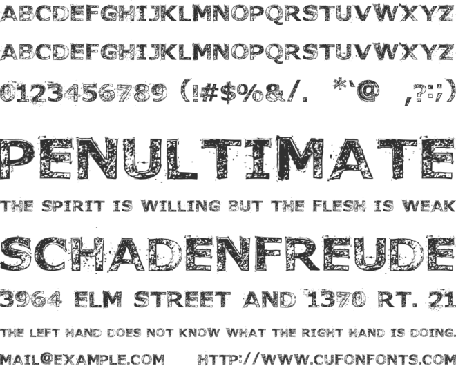 Font to a Chainsaw font preview