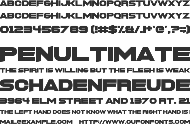 FoughtKnight X font preview