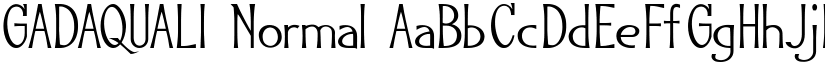 GADAQUALI Normal font