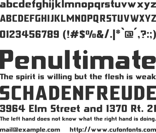 Gageda font preview