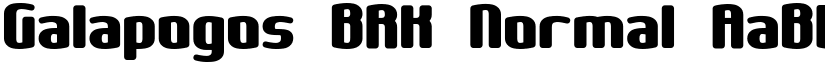 Galapogos BRK Normal font