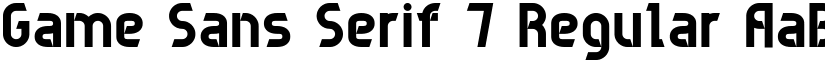 Game Sans Serif 7 Regular font