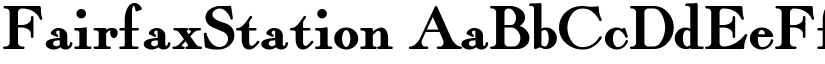 FairfaxStation font