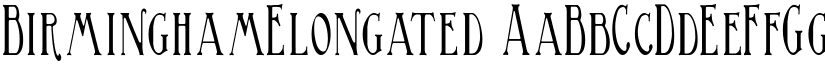 BirminghamElongated font